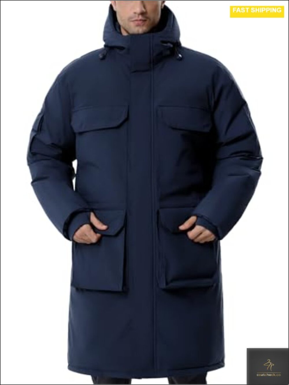 Men's Long Winter Puffer Jacket Windbreaker Waterproof Insulated Coat